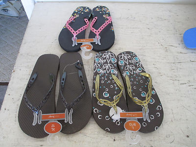 SHOES: Black Flip Flops, “G” Lettering w/Green & Red Straps, Unisex. NWOT NWOT RARE OBAMA HotFlops Flip Flop Thong Sandals Shoes Sz 12  main image 2