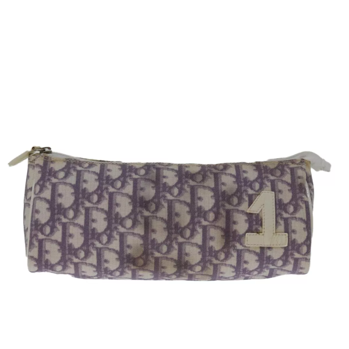 Sac pochette toile violet Dior Trotter authentique