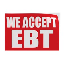 Decal Stickers We Accept Ebt Promotion Business A Vinyl Store Sign Label