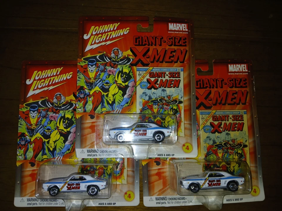 Lot of 3-Johnny Lightning Marvel Comics Rel 1 #4 Giant Size XMen – ’69 Camaro - Image 2 of 3