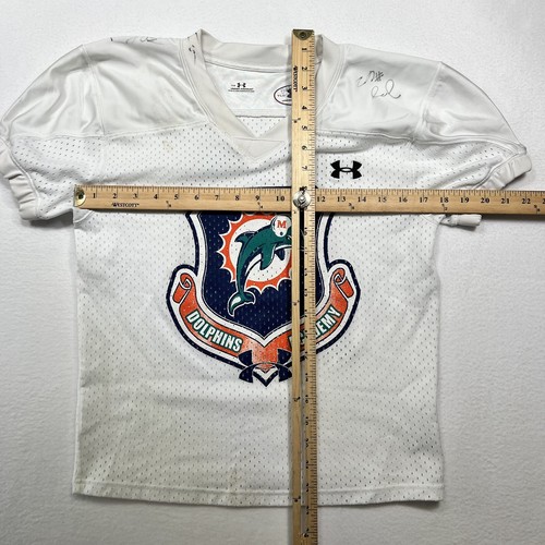 CAMISETA AUTOGRAFIADA FIRMADA MIAMI DOLPHINS ACADEMY USADA ANGUSTIADA JUVENIL L 👀 - Imagen 7 de 12