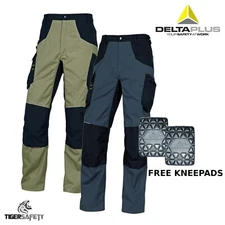 Delta Plus M5PA2 Mach Spirit Cordura Cargo Work Trousers Pants With Kneepads