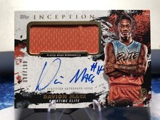 2021-22 Topps Inception OTE Overtime Elite Cards /199 Davion Mace Patch Auto