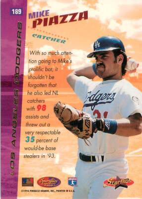 MIKE PIAZZA 1994 Sportflics 2000 STARFLICS #189 Dodgers | eBay