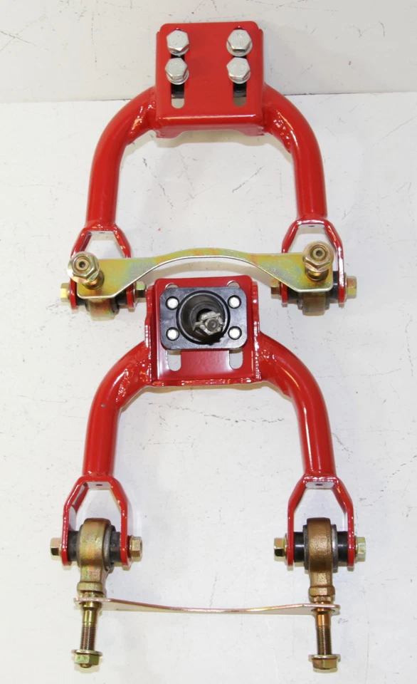 Brazo inclinable superior delantero + buje para 92-95 Honda Civic EX DX LX sedán 4D rojo Foto 2 de 4