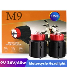 2X Motocycle LED Headlight Projector Len Work Spotlight Fog Light Waterproof