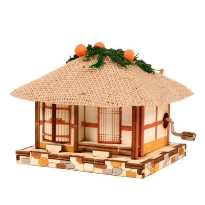 Youngmodeler Hobby Wooden Model Kits Musical Thatched Cottage - Manual Music Box