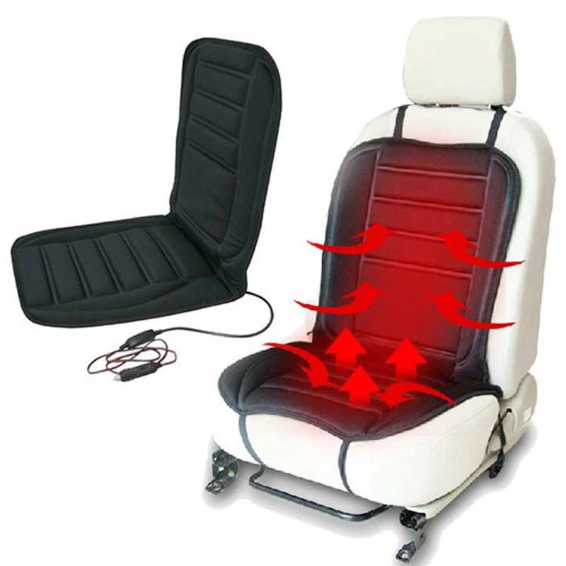 Car Heated Seat Cover Heating Heater Cushion Warmer Pad Winter Seat Mat 1x  Black | eBay