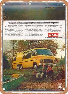 METAL SIGN - 1974 GMC Motor Home