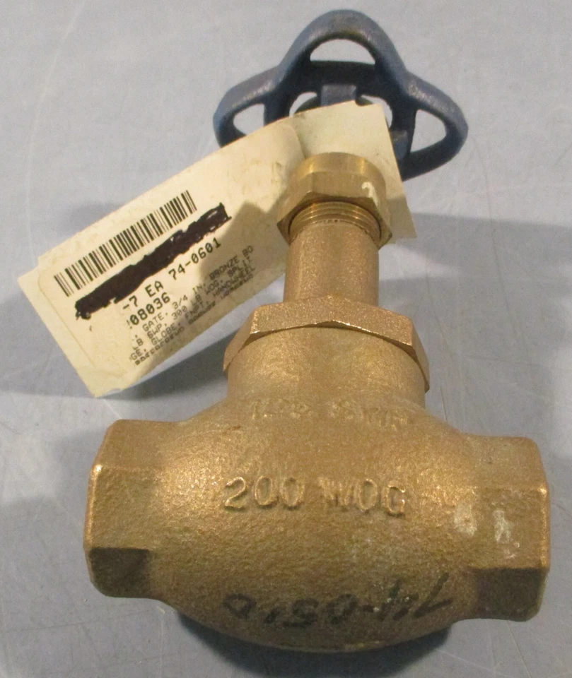Nibco T-211-Y Gate Valve 3/4" Bronze Body 125lb SWP 200lb WOG (Lot of 2) - Image 3 of 4