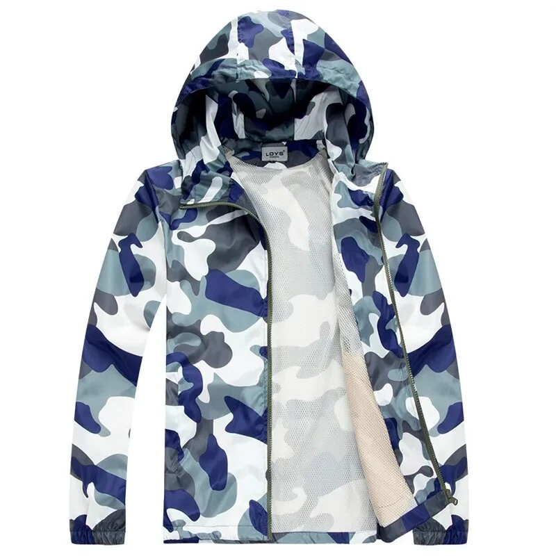 Ropa para Hombres Chaquetas Camuflaje Cremallera Con Capucha Deportes Informales Militares Chaquetas Foto 4 de 4