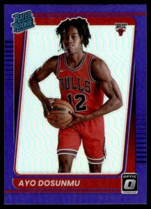 2021-22 Donruss Optic #171 Ayo Dosunmu Purple