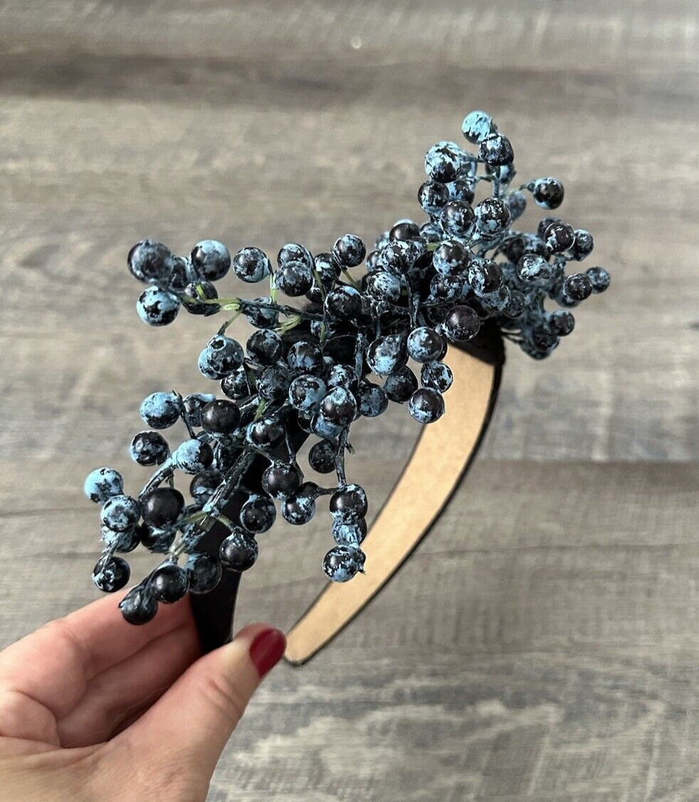 New Handmade Designer Fascinator Headband Black Blue  display picture 2