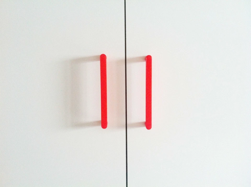 4X Möbelgriffe + 8X Schrauben, Schrankgriff IKEA Dombas kompatibel ROT RED - Bild 4 von 4