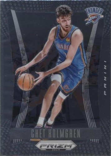 JERSEY MATCH 2023-24 Panini Prizm Deca Chet Holmgren Blue Auto #7