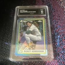 2025 Topps Series 1 Rickey Henderson T90C-40 1990 Chrome Silver Pack Athletics