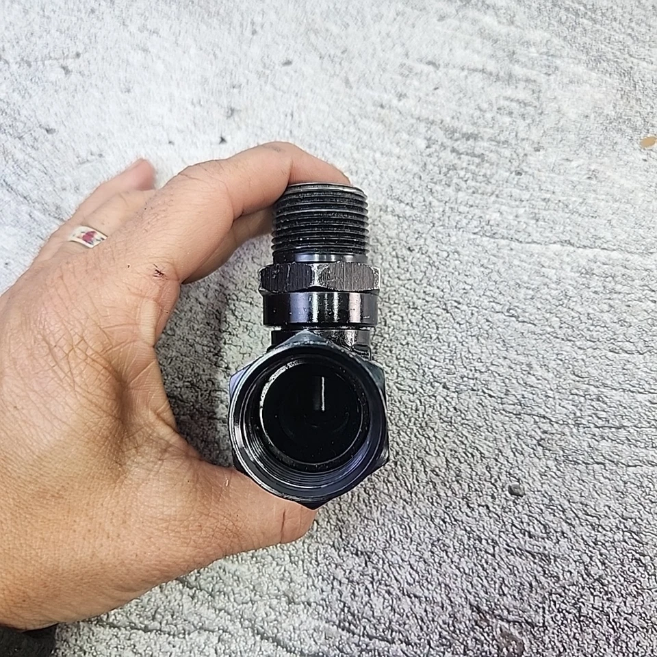 Fragola Performance 499412-BL -12 AN a 3/4" NPT rosca macho montaje de 90 grados Foto 3 de 4