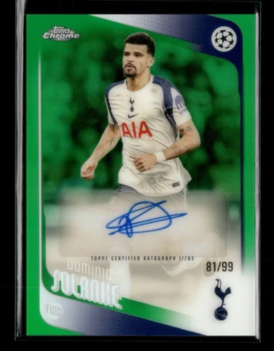 Dominic Solanke 2025-26 Topps Chrome UEFA Club Competitions Auto Green /99[ton20