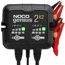 NOCO GENIUS2X2: 4A 2-Bank Smart Battery Charger 2A/Bank - 6V/12V Automatic