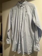 Vineyard Vines Button Down Whale Shirt Boys XL 20Blue White Striped Lightweight