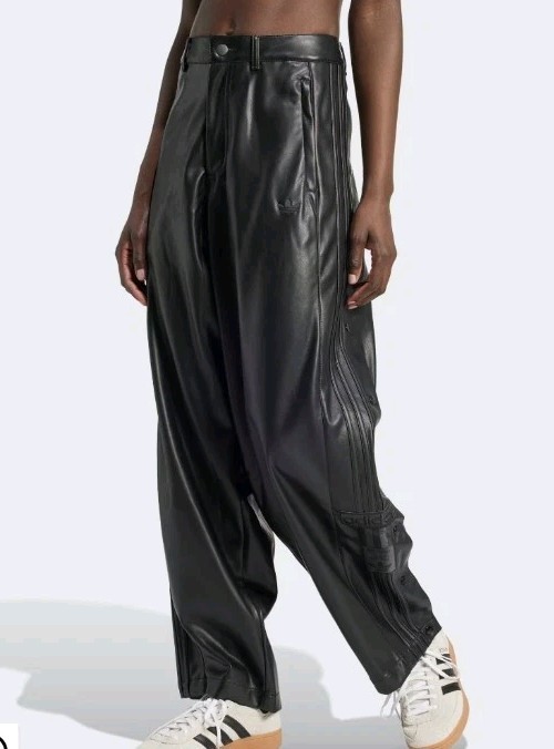 Adidas originals Women's LEATHER Look Adibreak Pants 2 Nwt