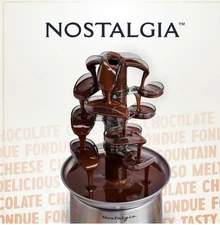 Nostalgia 4 Tier Electric Chocolate Fondue Fountain Machine for Parties New NIB