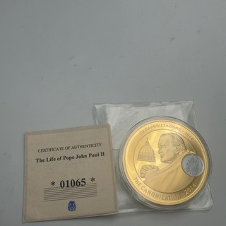 2014 Pope John Paul II Canonization Commemorative Medal w/ COA