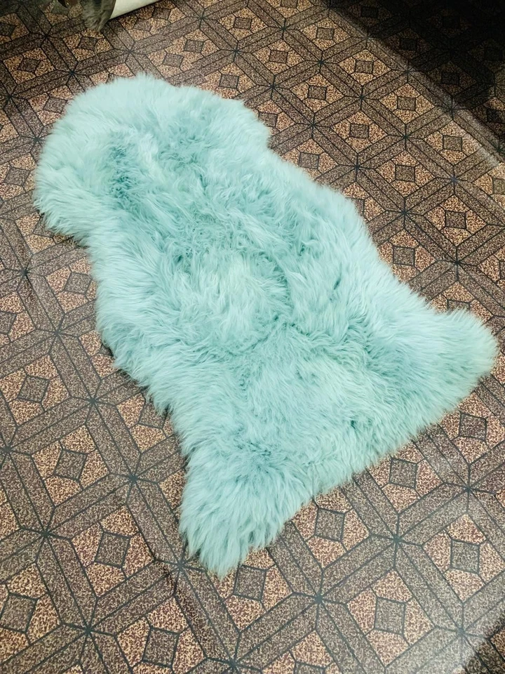 Alfombra de piel de oveja islandesa real | Alfombra de piel de oveja 100 % natural 2 x 3 Foto 4 de 4