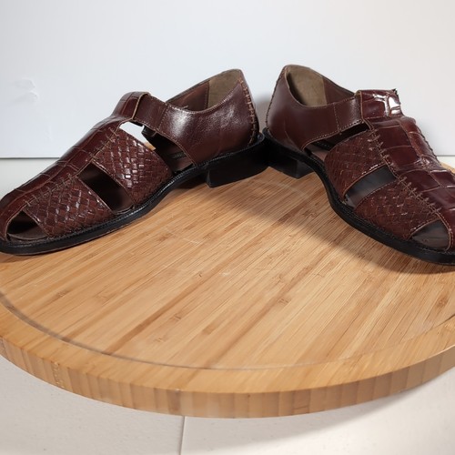 Stacy Adams Men's Slingback Montego Buckle Leather Sandal Size 9 M 23540 - Picture 7 of 12