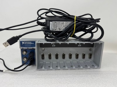 National Instruments NI cDAQ-9178 CompactDAQ Chassis 8-Slot AC adapter USB cable