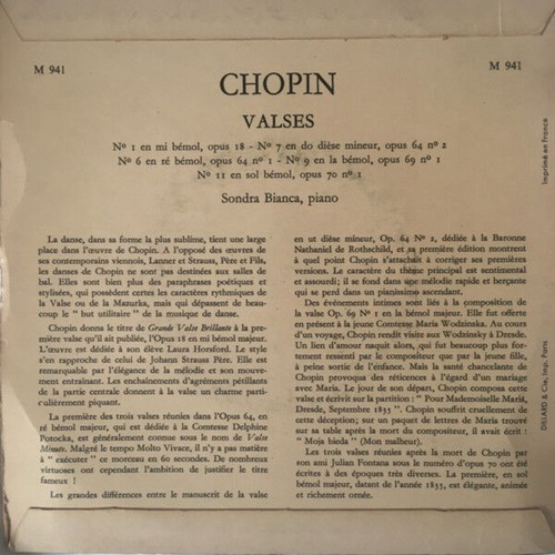 Walzer Frédéric Chopin – Sondra Bianca Guter Zustand - Picture 2 of 4