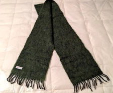 Echo Women's Marble Green Winter Scarf Hand Loomed 60% Mohair/40% Wool W Germany