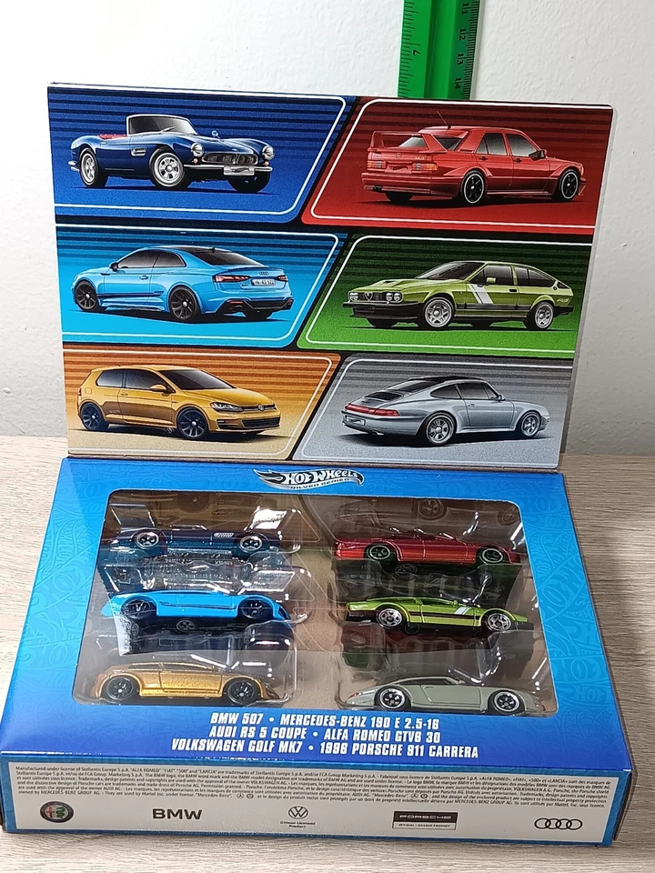 *ENVÍO GRATUITO* 6PK Hot Wheels Serie Plateada Europea BMW Audi Porsche Alfa Romeo Foto 2 de 4