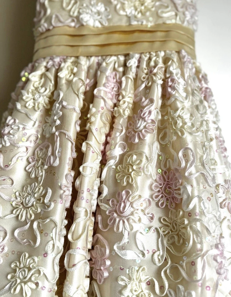 American Princess Girl’s Sleeveless Floral Print Party Dress Size 14 And Sweater - Image 2 of 4