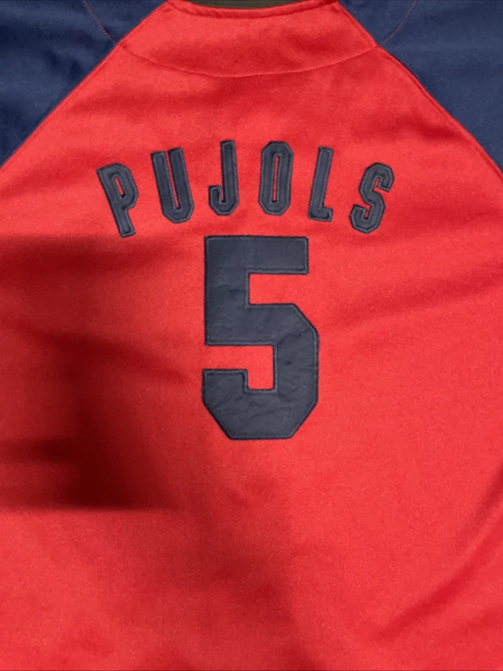 Camiseta de beisebol costurada tamanho 14/16 MLB St. Louis Cardinals Albert Pujols #5 - Imagem 4 de 4