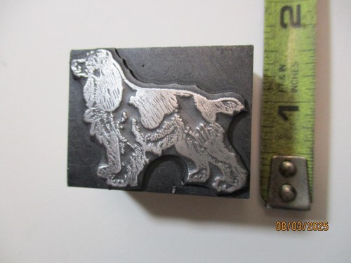 Printing Letterpress Printer Type Block Cocker Spaniel Dog Print Cut - Picture 3 of 6