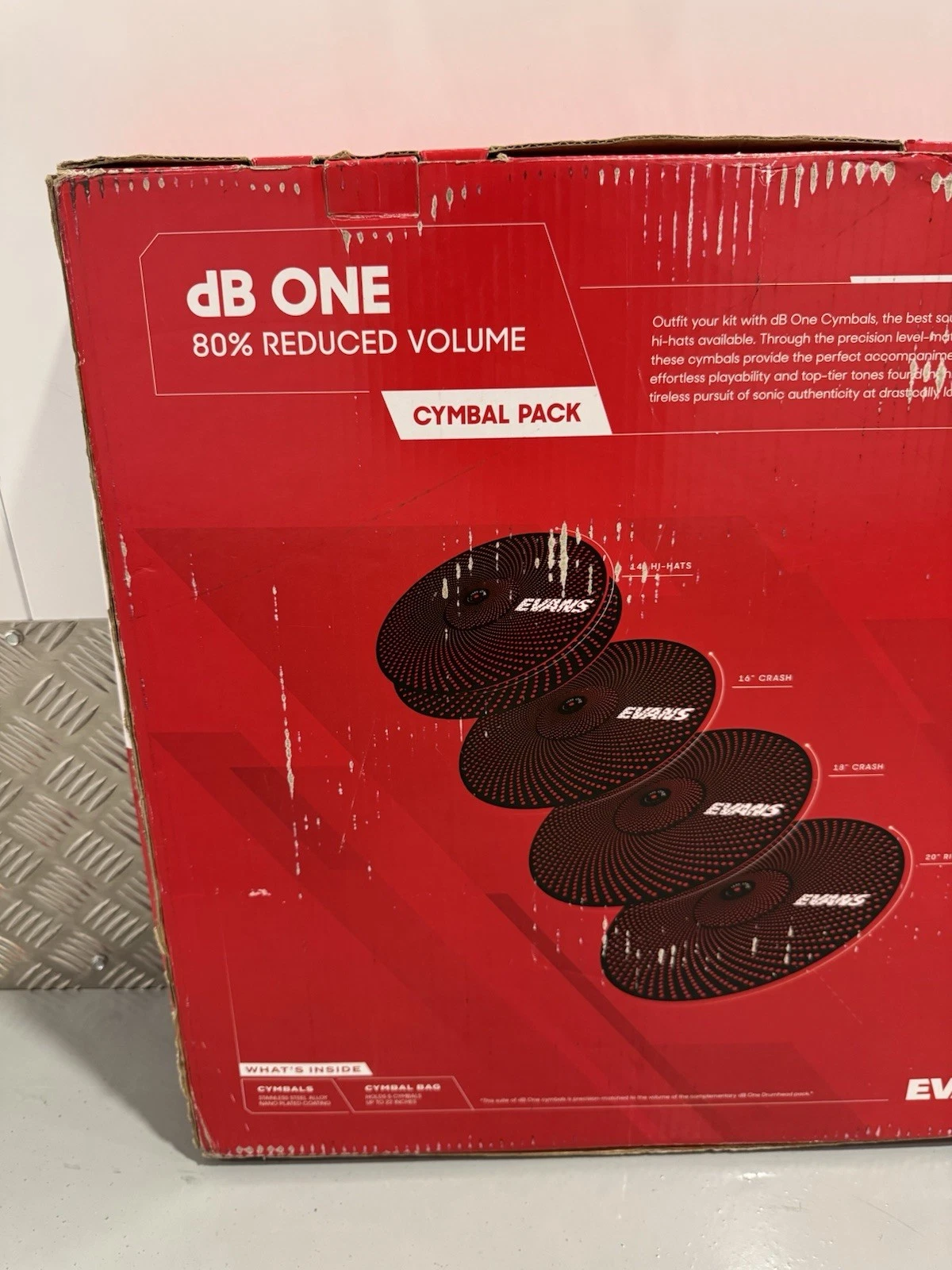 Evans dB One Cymbal Pack 14" 16" 18" 20" With Bag Brand New In Box 5