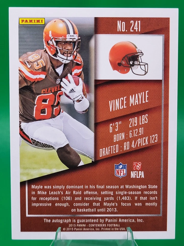 2015 Vince Mayle Contenders Playoff Ticket Auto RC /199 - Image 3 of 4
