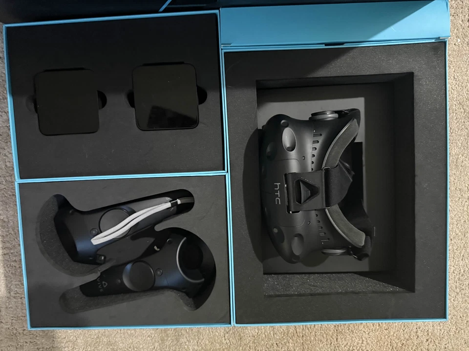 HTC Vive VR Headset Full Kit w/ Base Stations & Controllers - Image 2 of 2