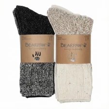BEARPAW Women's Boot Socks 6-Pair Pack Assorted Size 4-10 Soft Polyester Winter