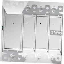  3 Way Light Switch with Night Light-Easy to Install-No Neutral 3 WAY | 4PACK