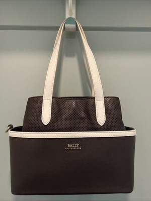 Bally Shoulder Bag Dark Brown Soft Leather Authentic. Made In Italy.