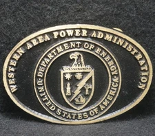 XC07105 *NOS* VINTAGE 1970s *U.S. DEPARTMENT OF ENERGY* WESTERN AREA BELT BUCKLE