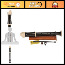 Tenor Recorder - Dark Brown Synthetic Resin, Baroque Fingering, ABS, Beginner-In