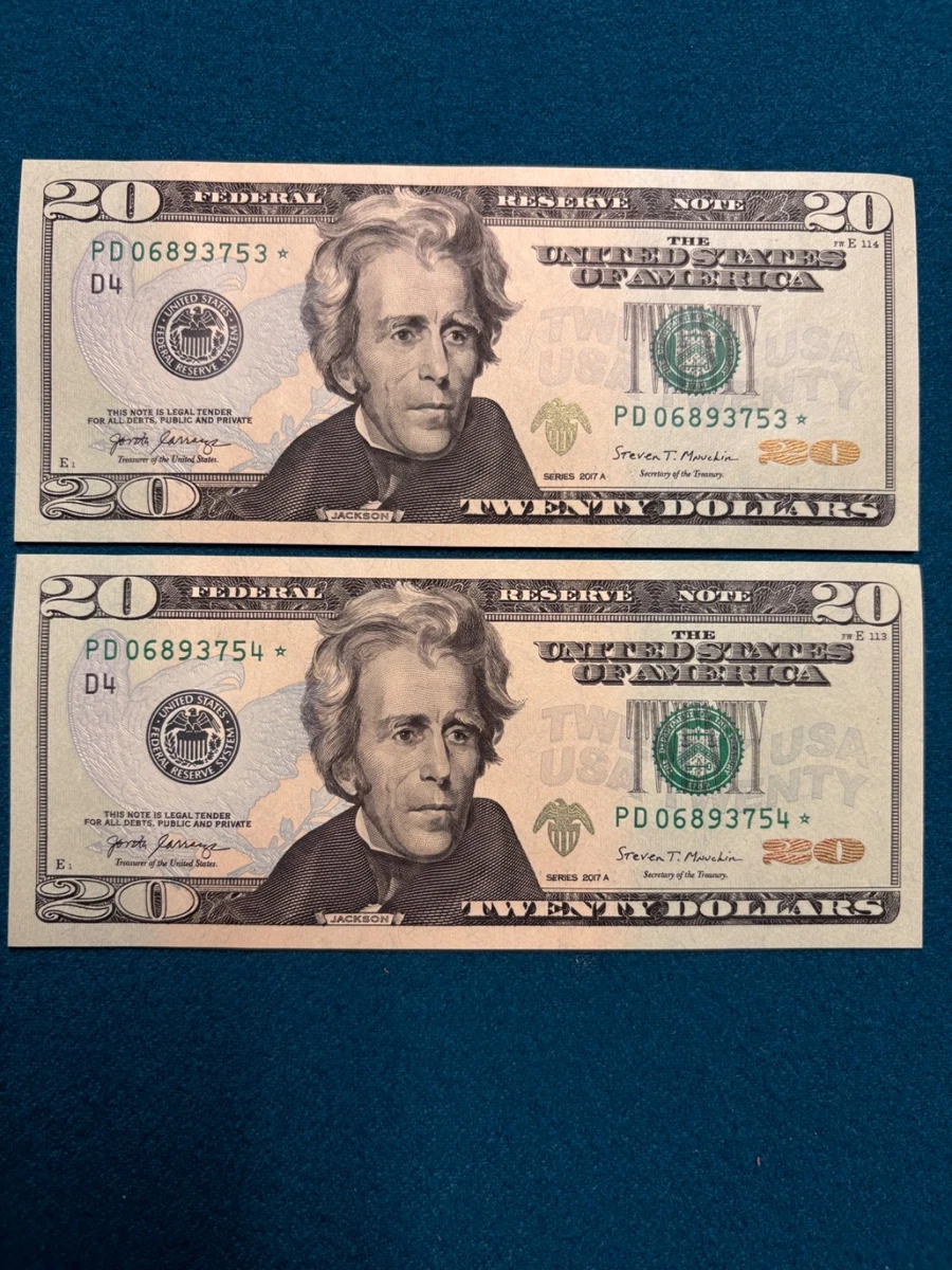 Uncirculated $20 US Small Size Paper Money Notes for sale | eBay