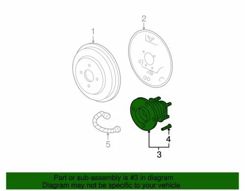 Conjunto de cojinete de cubo de rueda de iones genuino GM 2003-2010 Chevrolet Cobalt G5 15839051 Foto 2 de 2