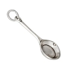 Frying Saute Pan Skillet Food Cooking Chef 3D 925 Solid Sterling Silver Charm