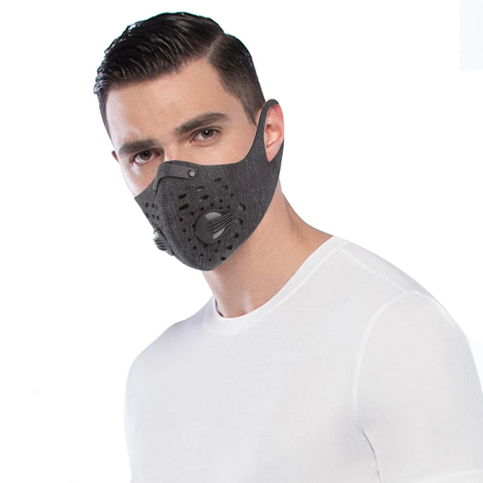 Reusable Washable Anti Pollution Sports Face Mask PM2.5 Air Vent with Filter - Image 3 of 4