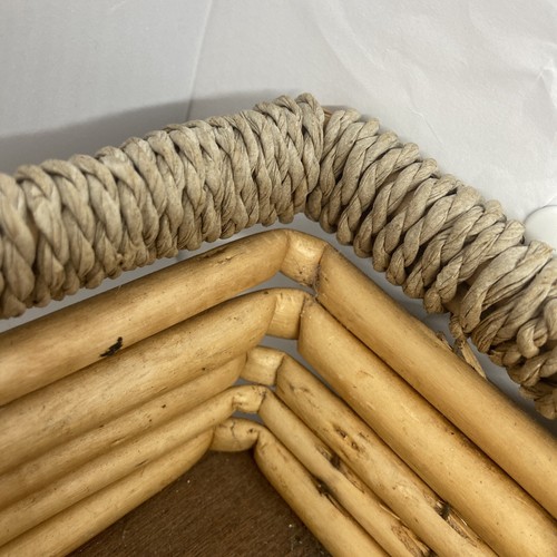 Wicker Woven Rectangle Basket Tray Storage Farmhouse Cottage Handmade 48cm x35cm - Picture 19 of 24