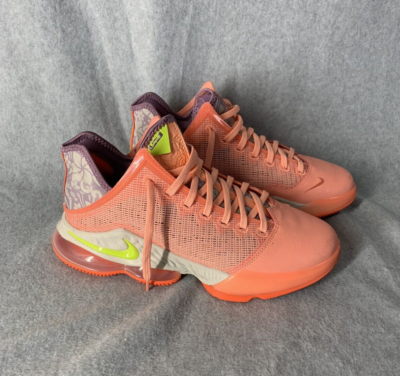Nike LeBron 19 Low Hawaii Sneaker Crimson Bliss/Atomic Green  display picture 1